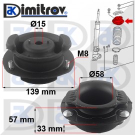Тампон макферсон преден Mercedes W201 W124 S124 C124